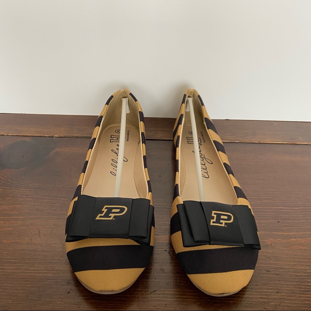 LILLYBEE U College Flats Purdue size 8